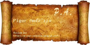 Piger Amázia névjegykártya